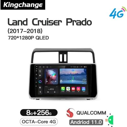 Kingchage Octa-Core Car Video Navigation Player Multimedia For Toyota Land Cruiser Prado 2017-2018 Radio Stereo GPS Wifi