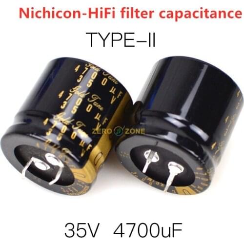 Free shipping 2 PCS 35V 4700uF Aluminum Electrolytic Capacitor Amplifier Audio Filter Capacitors Volume 30*30 MM
