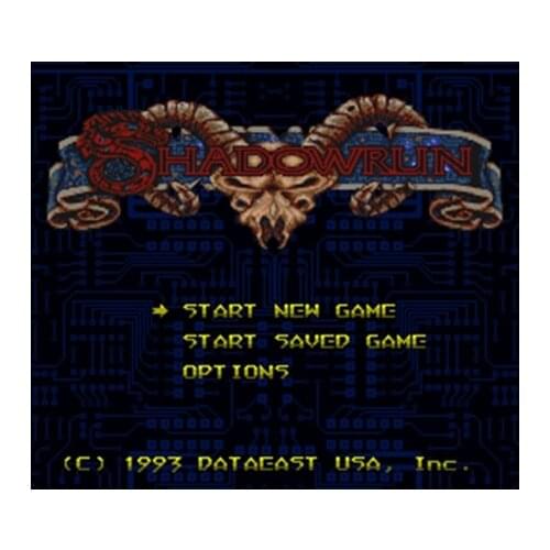 Shadowrun NTSC Version 16 Bit 46 Pin Big Gray Game Card For USA Game Players