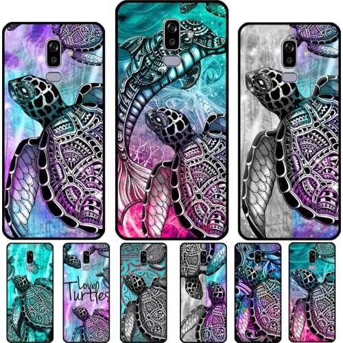 Sea turtle shell ocean pattern art For Samsung Galaxy J1 J3 J5 J7 A3 A5 2016 2017 A6 A8 J4 J6 Plus J8 A9 J2 Core 2018 Case