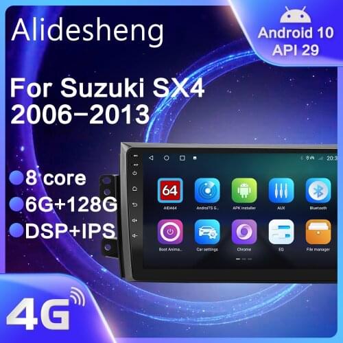 For Suzuki SX4 Fiat Sedici 2006-2014 Android 10.0 6G+128GB DSP Car Radio Video Audio Player 8 core multimedia Navigation