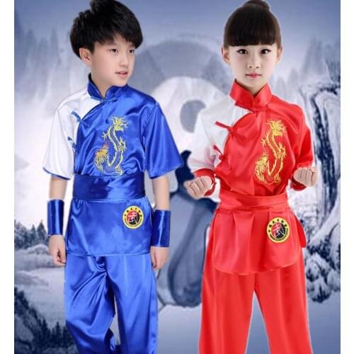 Children Adult girl Taekwondo Dobok Wushu Costume Kimono Judo Chinese Kung Fu costumes Suit Tai Chi Clothing Martial Art Uniform