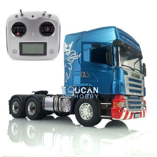 LESU 1/14 RC 6*4 Metal Chassis Light Sound Radio Painted Sca RC Tractor Truck THZH0913-SMT2