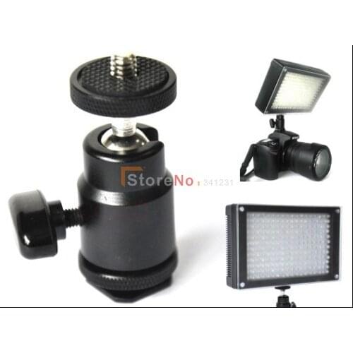 1/4" Mini Ball Head Bracket/Holder/Mount for With 1/4 Tripod Hot Shoe Flash