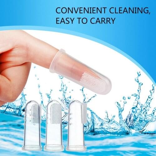 Fashion Oral Health Care Baby Kid Soft Silicone Finger Toothbrush & Gum Massager Brush Clean Teeth Baby Oral Care