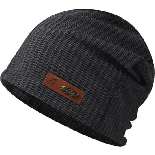 New Fashion Winter Hat Women Baotou Cap Men Section Head Hats Fish Bone Embroidery Knitted Skullies Beanies Hat Mens Cold Hat