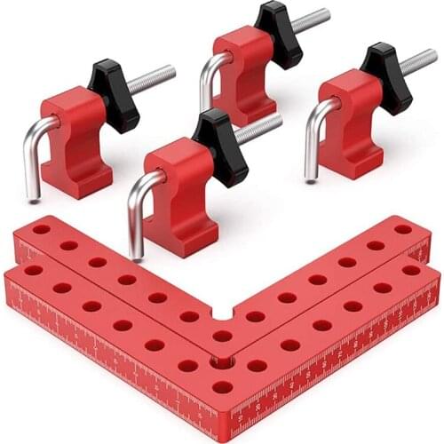 New 90 Degree Positioning Squares Right Angle Clamps, Aluminum Alloy L-Type Corner Clamp Woodworking Carpenter Clamping Tool