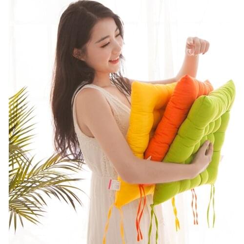 Solid Color Seat Pad Thick Tatami Mat Modern Style Home Decor Dining Chair Cushion Soft Comfortable Breathable Durable Cushion