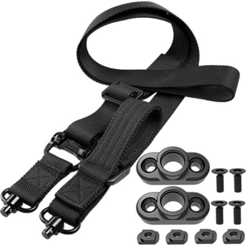 Outdoor MS4 American Straps Double Point Nylon Tool Rope QD Buckle Plus Base Spot Black Durable Portable