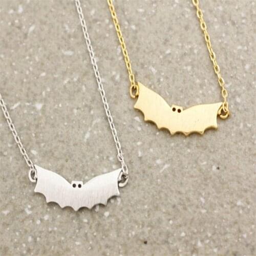 Animal necklace Simple bat pendant necklace plated necklace clavicle necklace for women and color