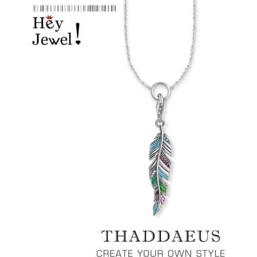 Necklace Ethnic Feather 2020 Summer Brand New Eye-Catching Fine Jewelry Europe 925 Sterling Silver Bohemia Gift For Women
