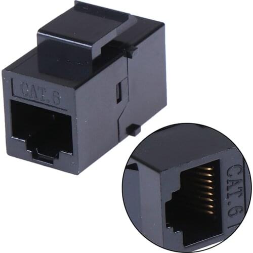 RJ45 Female To UTP Cat5e CAT6 Keystone Jack Inline Coupler Connector Adapter