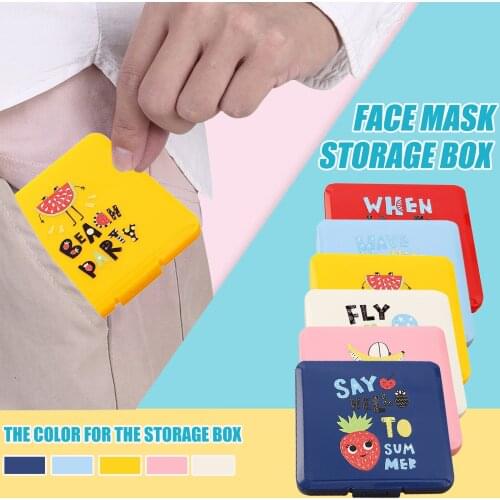 Portable Cartoon Cute Face Mask Storage Bag Pollution Prevention Not Including Facemask Holder Kawaii Storage Case Organizador