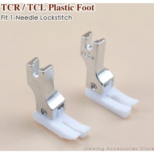 TCR TCL RIGHT and Left Plastics Compensating Presser Foot For Industrial Lockstitch Sewing Machine 1 Needle 1/4 1/8 1/16 1/32