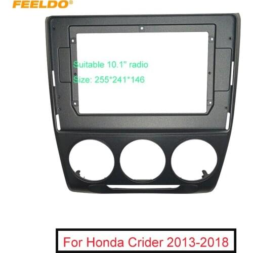 FEELDO Car Audio Fascia Frame Adapter For Honda Crider 13-18 10.1" Big Screen 2DIN Dash Fitting Panel Frame Kit