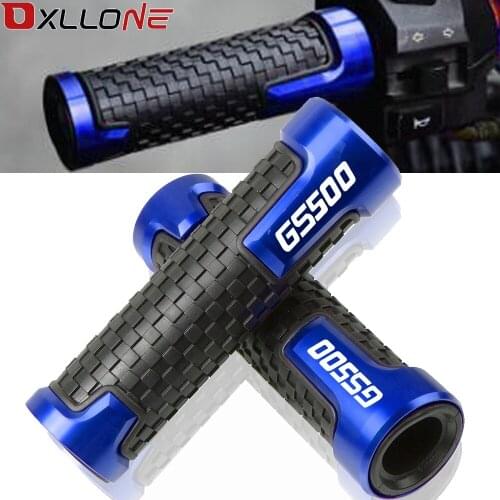 22mm 7/8"Handle Bar Motorcycle Motorbike CNC Aluminum Accessories Rubber Hand Grip For SUZUKI GS500 GS 500 G S 500 1989-2008