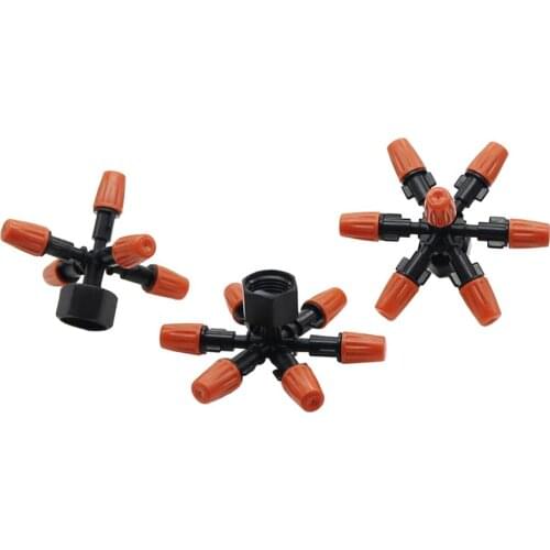 Garden Multi-way Atomization Misting Nozzles 360 Degree Fog Sprinklers Garden Irrigation Agriculture Watering Spray Nozzle 3 Set