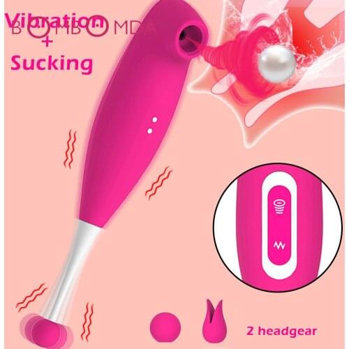 Sucking Vibrator Blowjob Tongue Vibrating Nipple Stimulator Sucking Oral Licking Clitoris Vagina Stimulator Sex Toys for Women