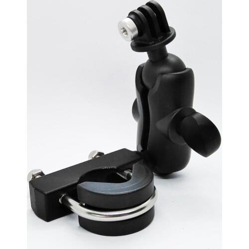 Heavy Duty Aluminum Bike Rail Mount Bicycle Handle Bar Mount with GoPro Hero Adapter