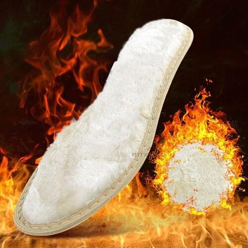 KOTLIKOFF Keep Warm Heated Insole Cashmere Thermal Insoles Thicken Soft Winter Sport Shoes For Man Woman Boots Pad Sole Insert