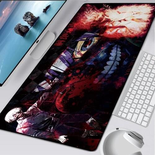 Tokyo Ghoul Rubber Mouse Mat Gaming Mouse Pad Anime Large XXL Mousepad Gamer Speed Locking Edge Computer Pad Keyboard Play Mats