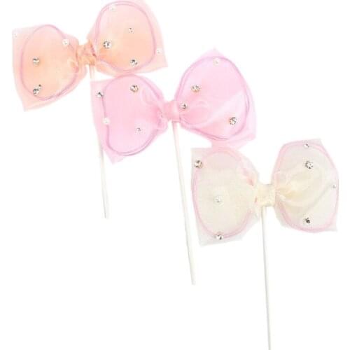 Big Pink Bowknot Cake Topper Little Princess Birthday Sweet Supplies Girl Birthday Party Brithday Cake Decor Baking Cake Topper