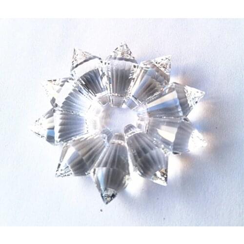 Top Quality 11*21mm 10pcs/lot Clear Mini Small K9 Crystal Icicle U-drops Prisms for Chandelier Crystal Jewlry Accessories Parts