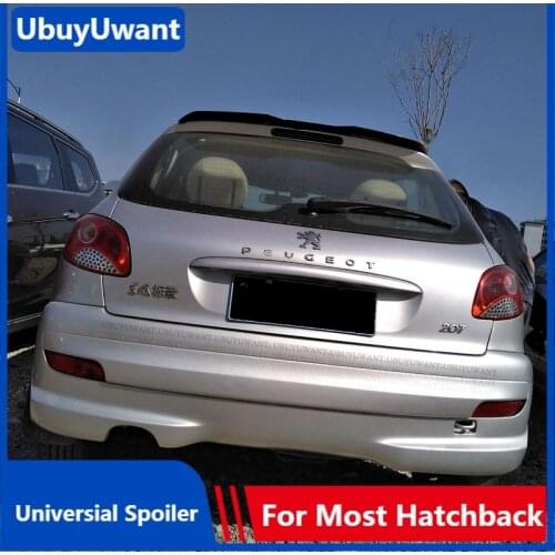 UBUYUWANT Rear Roof Lip Spoiler For Peugeot 207 2006-2011 Hatchback Universal Spoiler ABS Plastic Car Tail Boot Wing Decoration