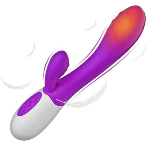Women G-Spot Rabbit Vibrator Heating Stimulation 7 Frequency 3 Speed Massager USB Rechargeable Adult Sex Toy
