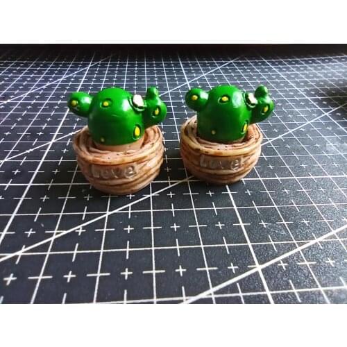 1pcs/lot Resin Simulation succulent plant Stone pot 22mm Ornaments Micro landscape Ornaments Home Gardening Decorations