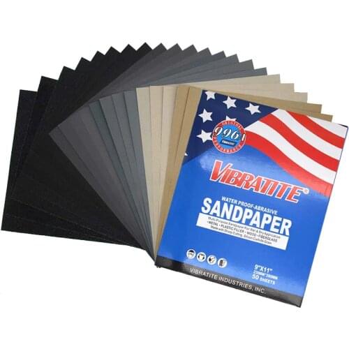 10 Sheets 9"x11" Silicon Carbide Abrasive Sandpaper 60 to 10000 Grits Wet/Dry for Automotive Sanding Wood Furniture Finishing