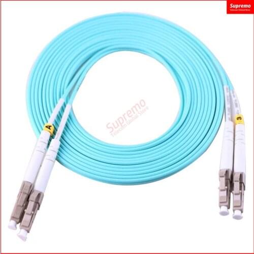 10pcs LC/UPC-LC/UPC OM3 Multimode 10G Fiber Patch cord Duplex MM 50/125um,PVC Jacket,3.0mm.Length or Connector can be customized