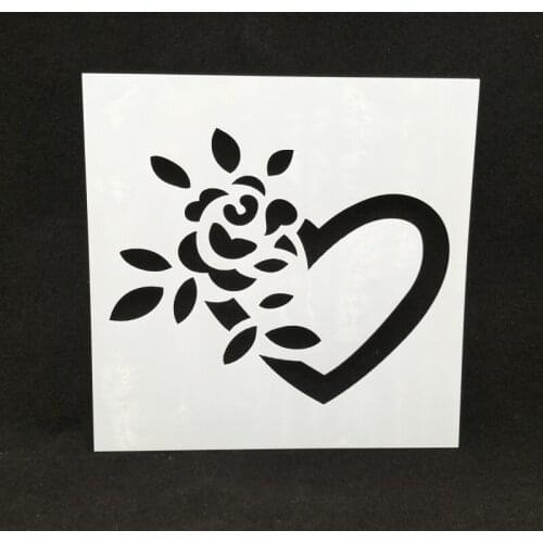 13*13 Flower Layering Stencils graffiti hand copied board hollowed out diy photo album graphic spray painting tool