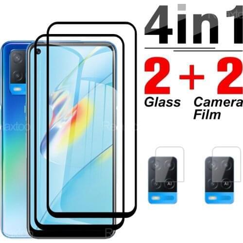 4 in 1 Camera Protector Glass For Oppo A54 A74 4G/5G A74/F19 For OPPO A a 74 54 Protective Safety Screen Transparent Cover Film