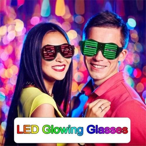 5 Modes Quick Flash USB Led Party USB charge Luminous Glasses Glow Sunglasses Christmas Concert light Toys Christmas decorations