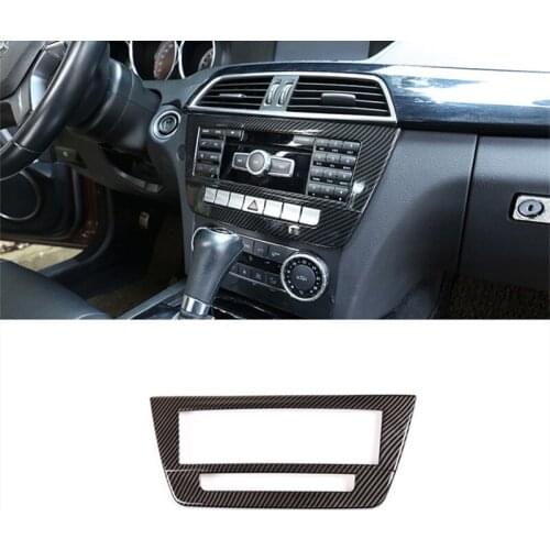 ABS Center Console CD Frame Decoration Cover Trim Strip For Mercedes Benz C Class W204 200 260 2011-2014 Car Styling