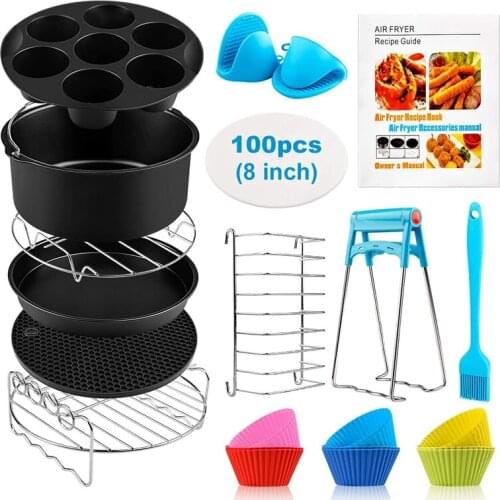 Air Fryer Accessories XL 8 Inch For Gowise USA Phillips Ninjia Cosori Cozyna 4.2QT-5.8Qtair Fryer Universal Accessories