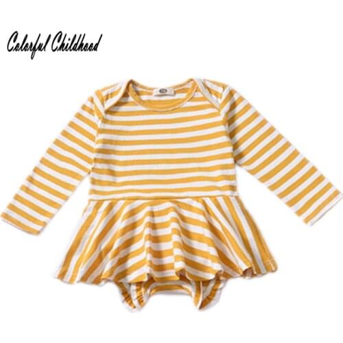 White Stripe Newborn Baby Bodysuit 2018 Kids Toddler Infant Long Sleeve Romper Outfits Girl Clothes Body Baby Fille bebe 6m-24m