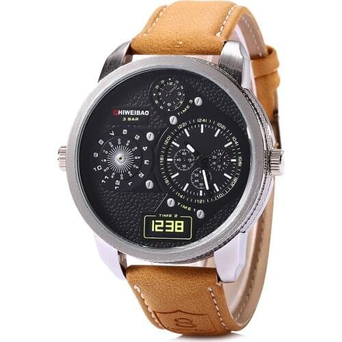 Top Brand Dual Time Display Watches Men Multifunction Creative Quartz Sport Military Wristwatches Male Gifts Relogio Masculino