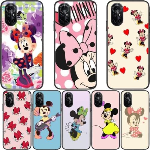Case Mickey Minnie Mouse Clear Phone Case For Huawei Honor 20 10 9 8A 7 5T X Pro Lite 5G Black Etui Coque Hoesjes Comic Fash d