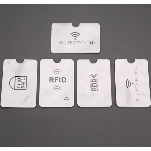 5pcs Anti Rfid Wallet Blocking Reader Lock Bank Card Holder Id Bank Card Case