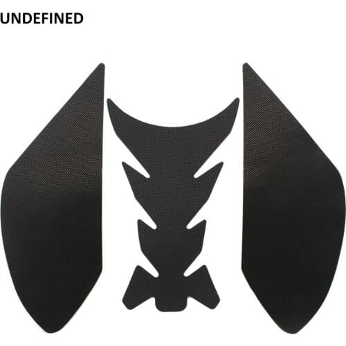 Black Motorcycle Sticker Tank Pad Traction Rubber Side Knee Grip Protector Decal For Ducati Diavel 1200 2012-2016 Pegatinas Moto