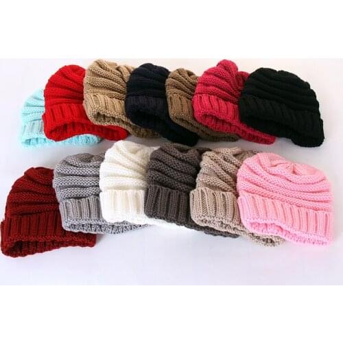 Hats For Children Winter Cap Baby Boy Girl Hat Kids Knitted Baby Boy Cap Kids Baby Girls Hat Casquette Baby Bonnet Wholesale