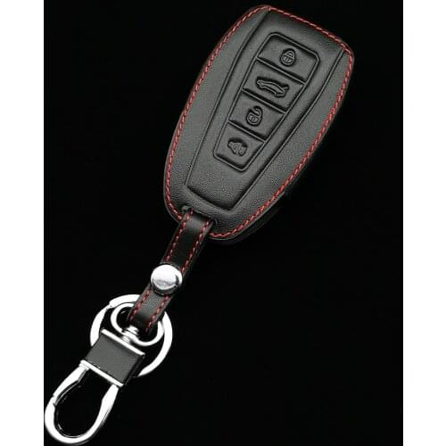 100% Leather Car Remote Key Case Cover For Geely Coolray 2019-2020 Atlas Boyue NL3 Emgrand X7 EX7 SUV GT GC9 Smart Key Shell