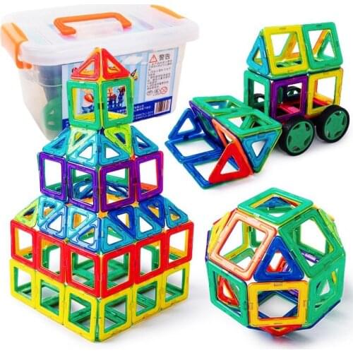 50-140pc Magnetic Building Blocks Magnetic Designer Construction Set Model Building Toy Magnets Magnetic Blocks Educational Toys