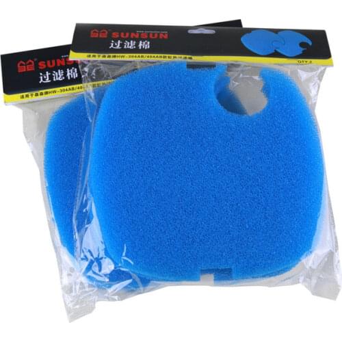 2Pcs/Lot Reusable Aquarium Filter Media Pads Sponge Replacement for SUNSUN GRECH HW-302 303AB HW-304 HW404B
