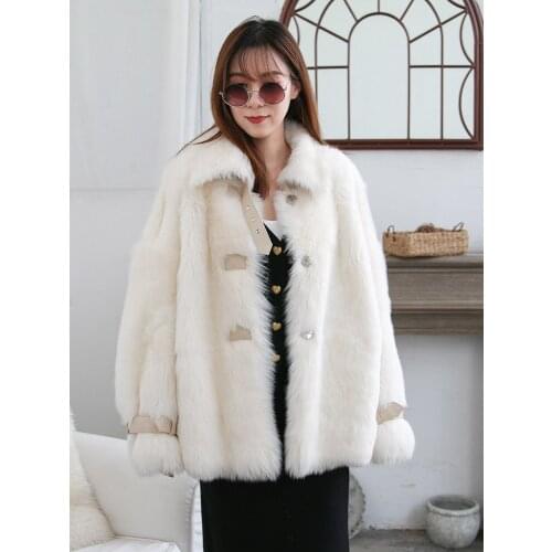 Fashion High Quality Genuine Wool Fur Coat Korean Simple Coats and Jackets Women 2020 Warm Female Jacket Ropa De Mujer Zjt1533