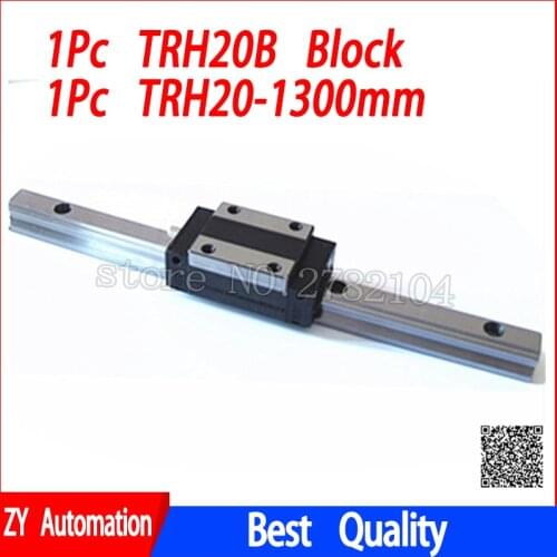 New linear guide rail TRH20 1300mm long with 1pc linear block carriage TRH20B or TRH20A CNC parts
