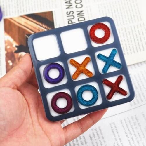 New 1pcs handmade Silicone Mould Resin Decorative Craft DIY Game disk checkerboard Mold epoxy resin molds for jewelry