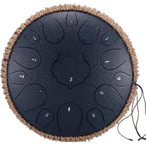 NEW Steel Tongue Drum 13 Inch 15 Notes Drum Handheld Tank Drum Percussion Instrument Yoga Meditation Beginner Music Lovers Gift